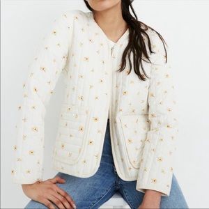 NEW Madewell Cotton Quilted Zip Up Liner Jacket